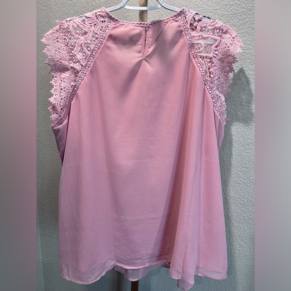 NWT Forgotten Grace Women’s Plus Size 2X Pleated Pink Blouse - Picture 4 of 4